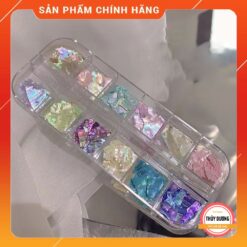 Set xà cừ ánh trai ẩn gel 12 màu trang trí móng, chuyên dùng làm nail